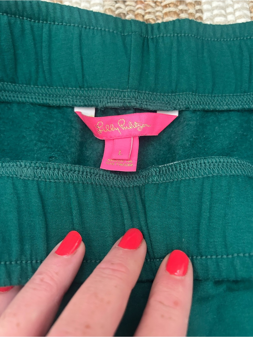 Lilly Pulitzer Teal Scallop Hem Shorts - Picture 2 of 4